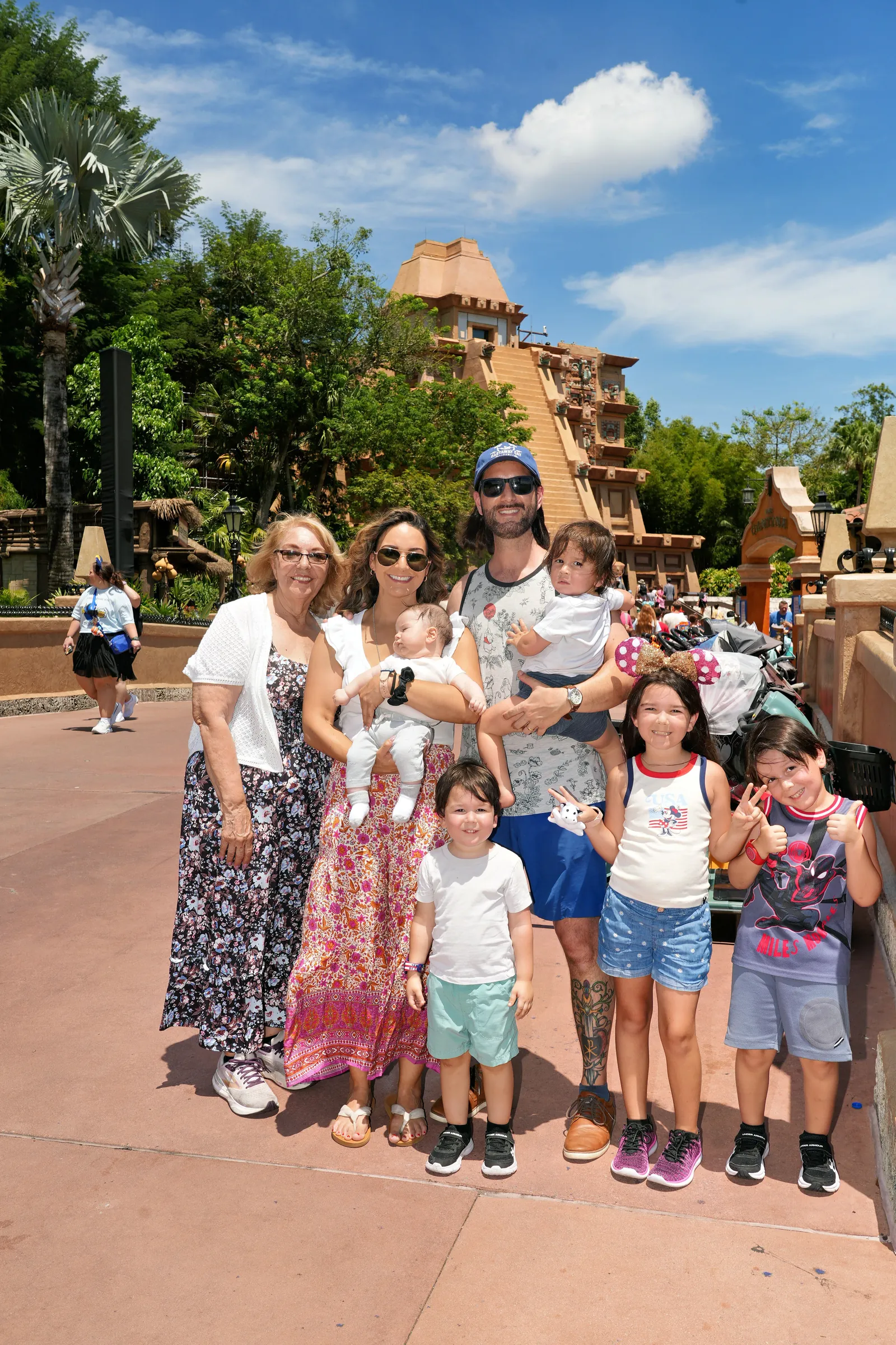 The Dobbins family together on a day out